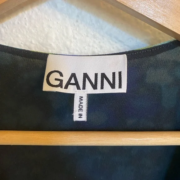 Ganni Blue Floral Dress - Picture 4 of 6